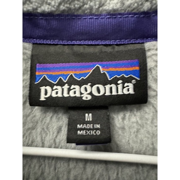 Patagonia Women’s Snap-T Pullover Gray/Purple Jacket Sweater Size Medium - Picture 4 of 5